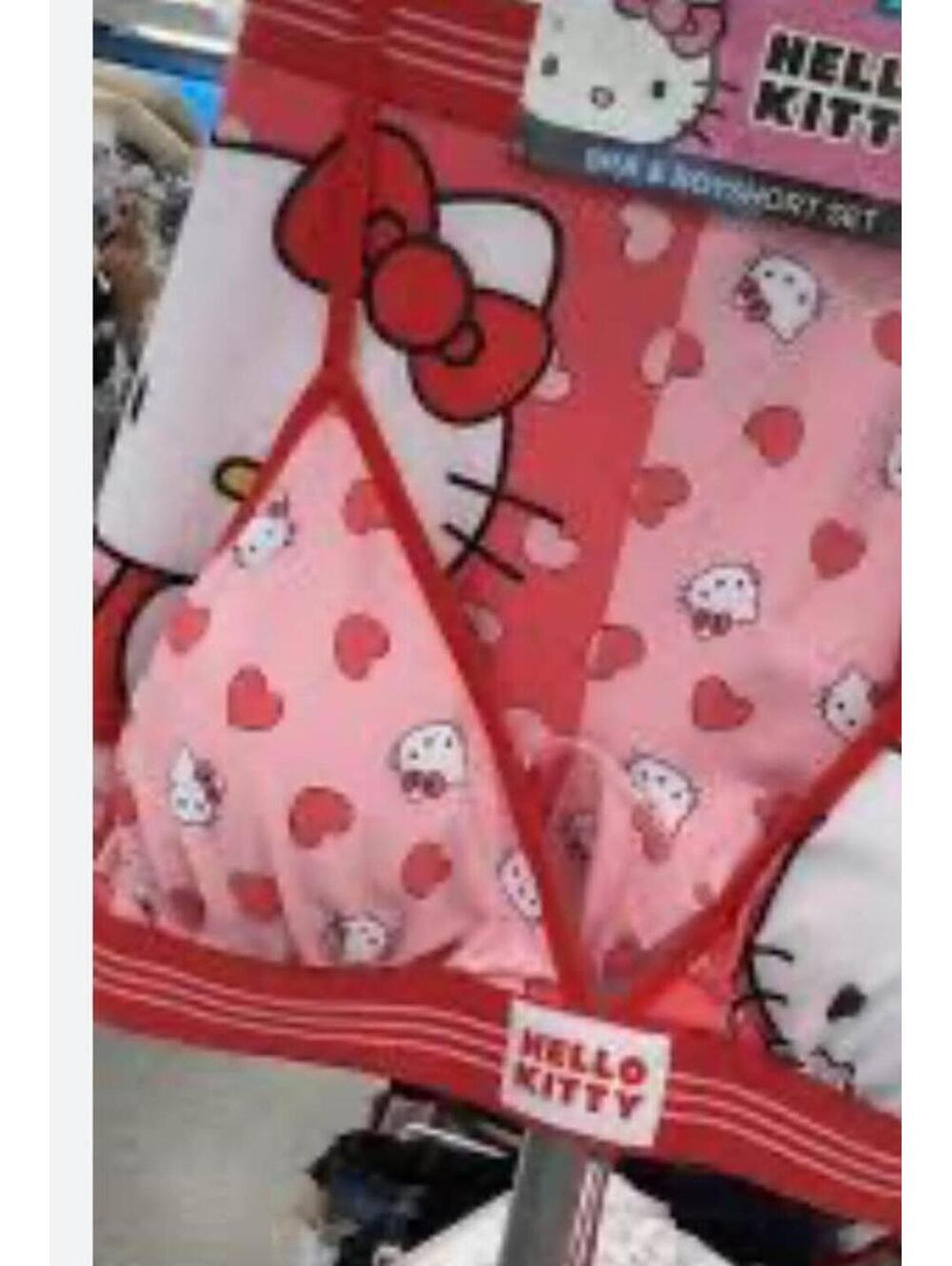 Hello Kitty split bra & boyshort panty set, split design Size M